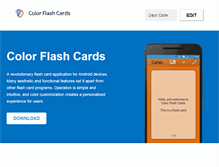 Tablet Screenshot of colorflashcards.org